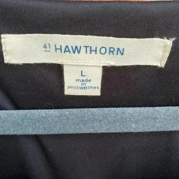 41 Hawthorn Knee Length Dress Women's Size Large Beaded Neckline Ruffle Edge - Picture 2 of 7